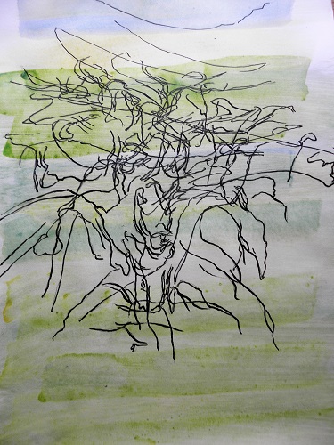 'Devon, January 2016 No.1.' 42 x 30 cm. Watercolour and Indian Ink on Paper.