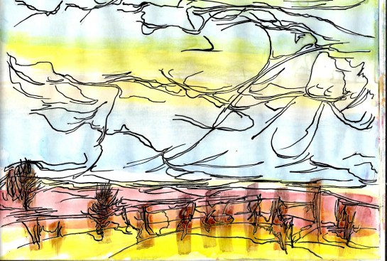 From Drewsteignton Road towards Castle Drogo Jan 2016